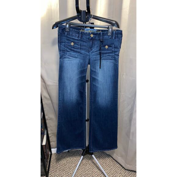 Express Denim - Express Zelda Wide Leg Jeans Women’s Size 6 Ultra Low Rise Dark Wash NWT $88.00